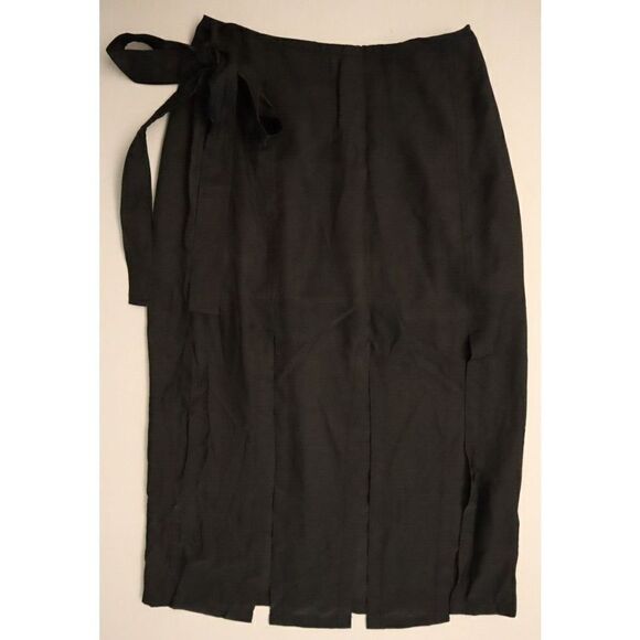 Revolve Line and Dot Women's Sz XS Black Front Slit Sample Skirt w/Side Zipper - Picture 8 of 13